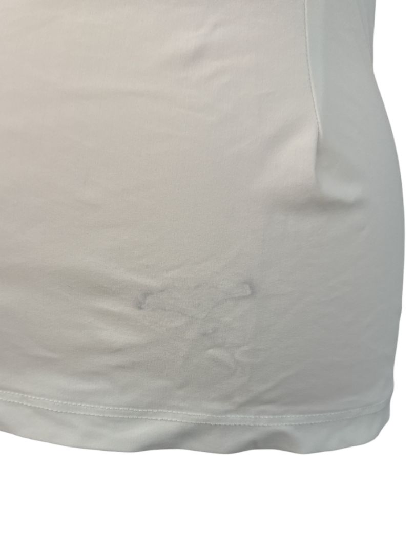 Cavalleria Toscana Women's "Wave" Long Sleeve Perforated Show Shirt - White / Size Large