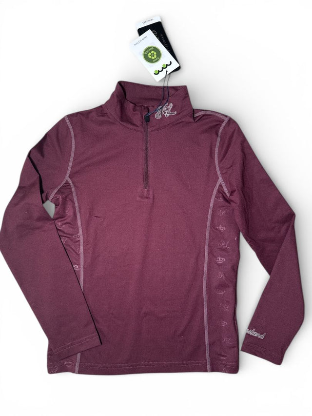 Kingsland Junior KLiara Girls 1/4 Zip Training Top - Red Port Royal - Size EU 110/116 (US 6) NEW