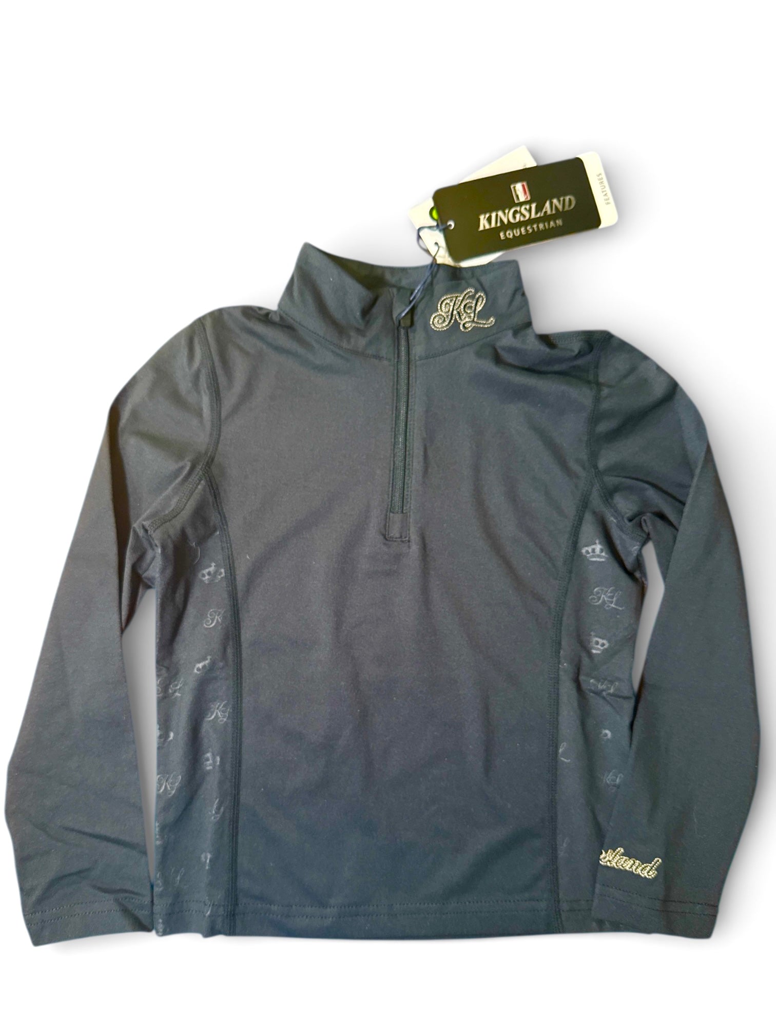 Kingsland Junior KLiara Girls 1/4 Zip Training Top - Navy - Size EU 110/116 (US 6) NEW