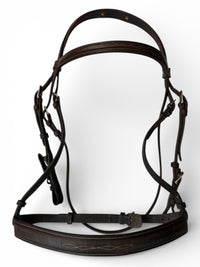 Vespucci Veritas Wide Fancy Stitch Hunter Bridle - Brown (No Reins)