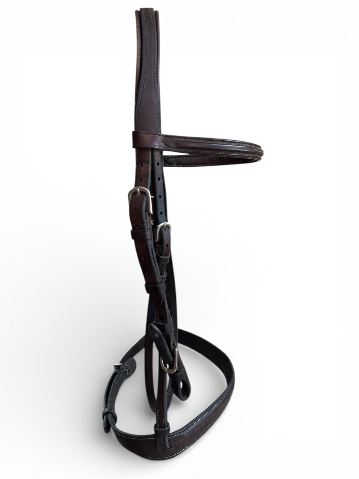 Vespucci Veritas Wide Fancy Stitch Hunter Bridle - Brown (No Reins)