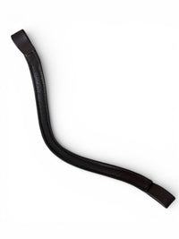 Custom V Shaped Blue Ombre Crystal Brow Band - Brown Leather / Full Size