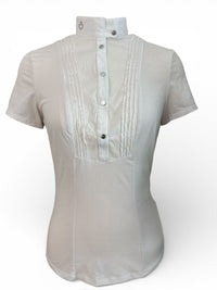 Cavalleria Toscana Women's Short Sleeve Show Shirt - White / Size Medium