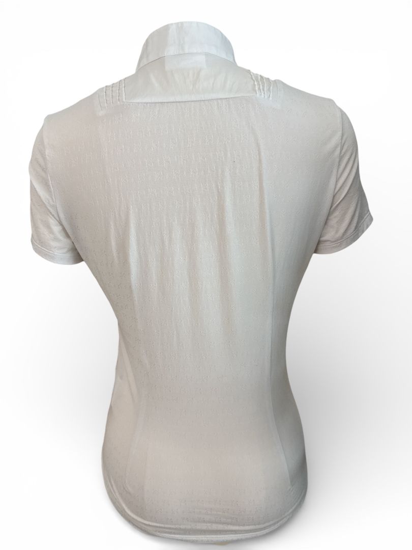 Cavalleria Toscana Women's Short Sleeve Show Shirt - White / Size Medium