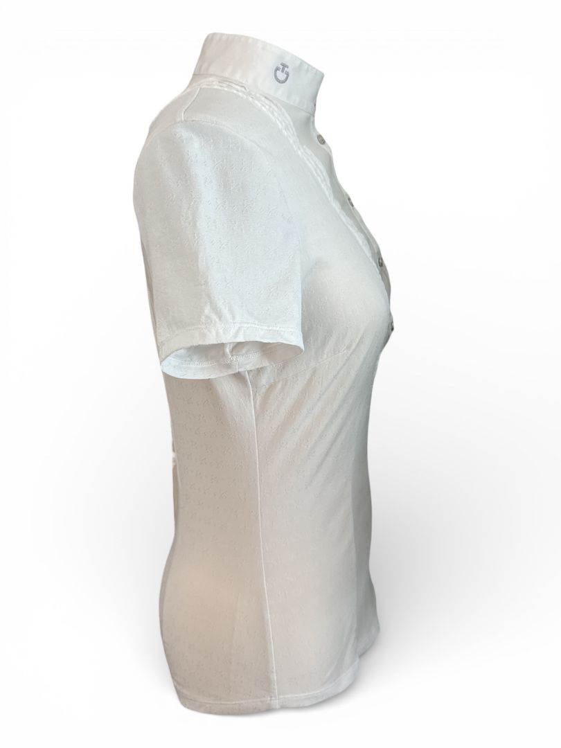 Cavalleria Toscana Women's Short Sleeve Show Shirt - White / Size Medium