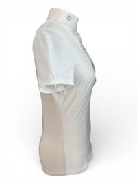 Cavalleria Toscana Women's Short Sleeve Show Shirt - White / Size Medium