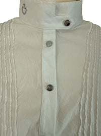 Cavalleria Toscana Women's Short Sleeve Show Shirt - White / Size Medium