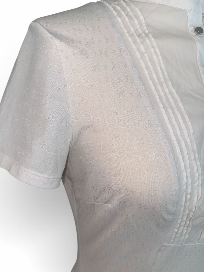 Cavalleria Toscana Women's Short Sleeve Show Shirt - White / Size Medium