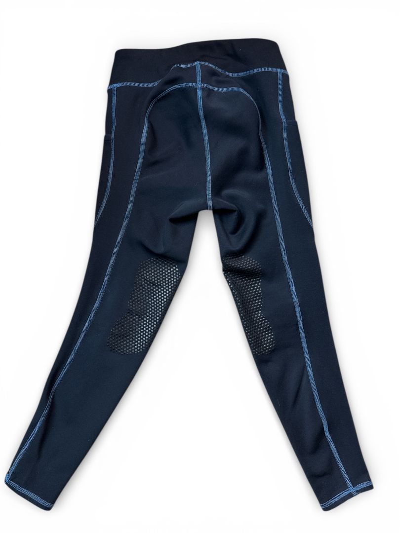 Dover Riding Sport Kids’ Winter Knee Grip Tech Tight - Blue / Size Medium Youth