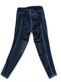 Dover Riding Sport Kids’ Winter Knee Grip Tech Tight - Blue / Size Medium Youth