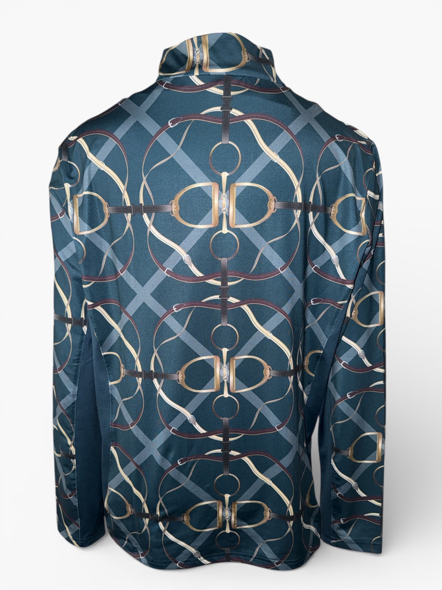 Arista Ribbons & Reins 1/4 Zip Long Sleeve Shirt - Sapphire Blue / Size XXL   NEW