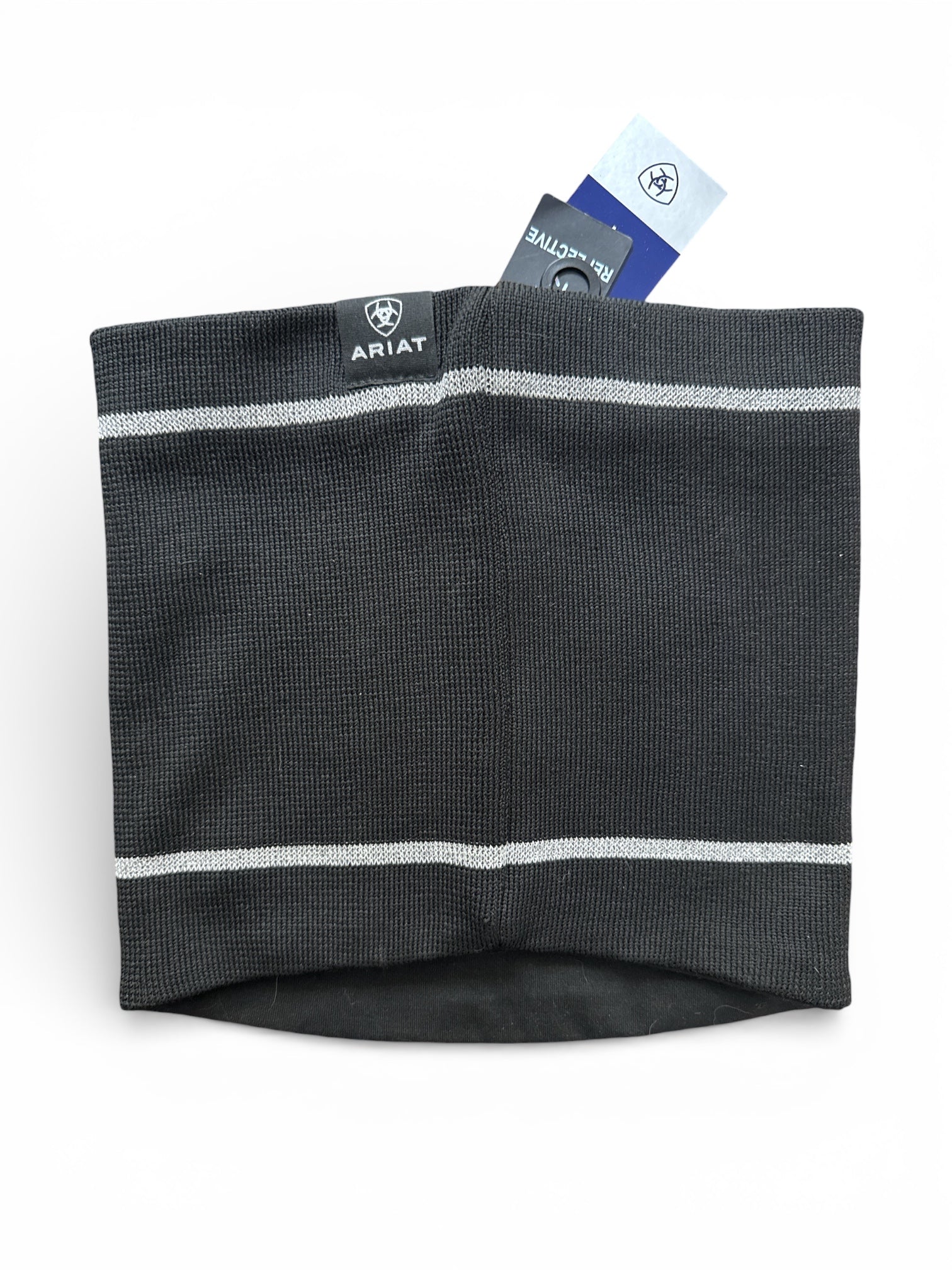 Ariat Tek Reflective Neck Gaiter - Black / One Size / Unisex  NEW