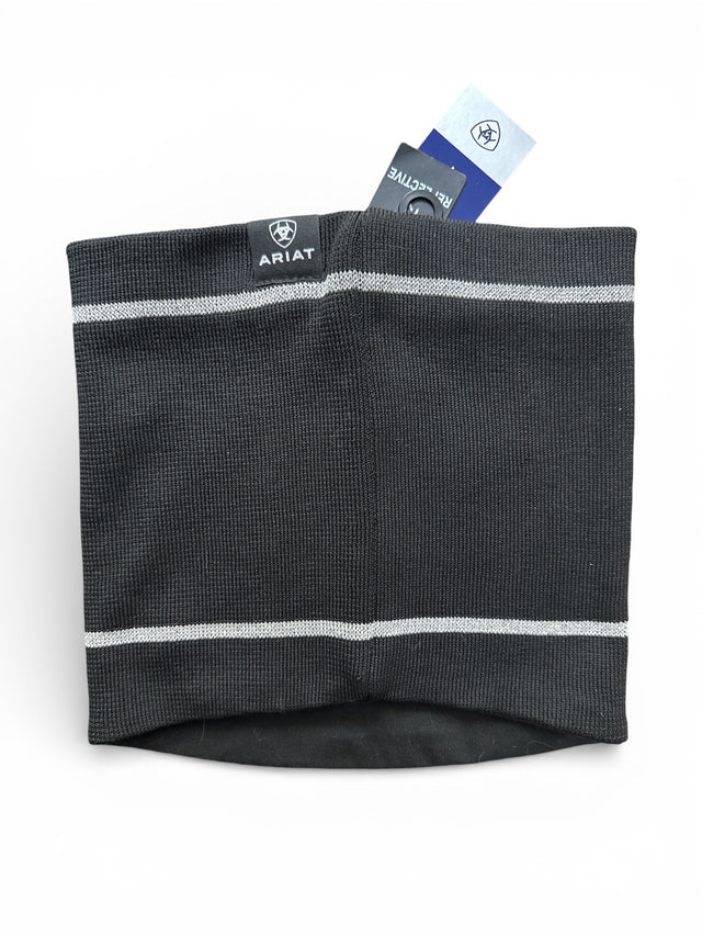 Ariat Tek Reflective Neck Gaiter - Black / One Size / Unisex  NEW