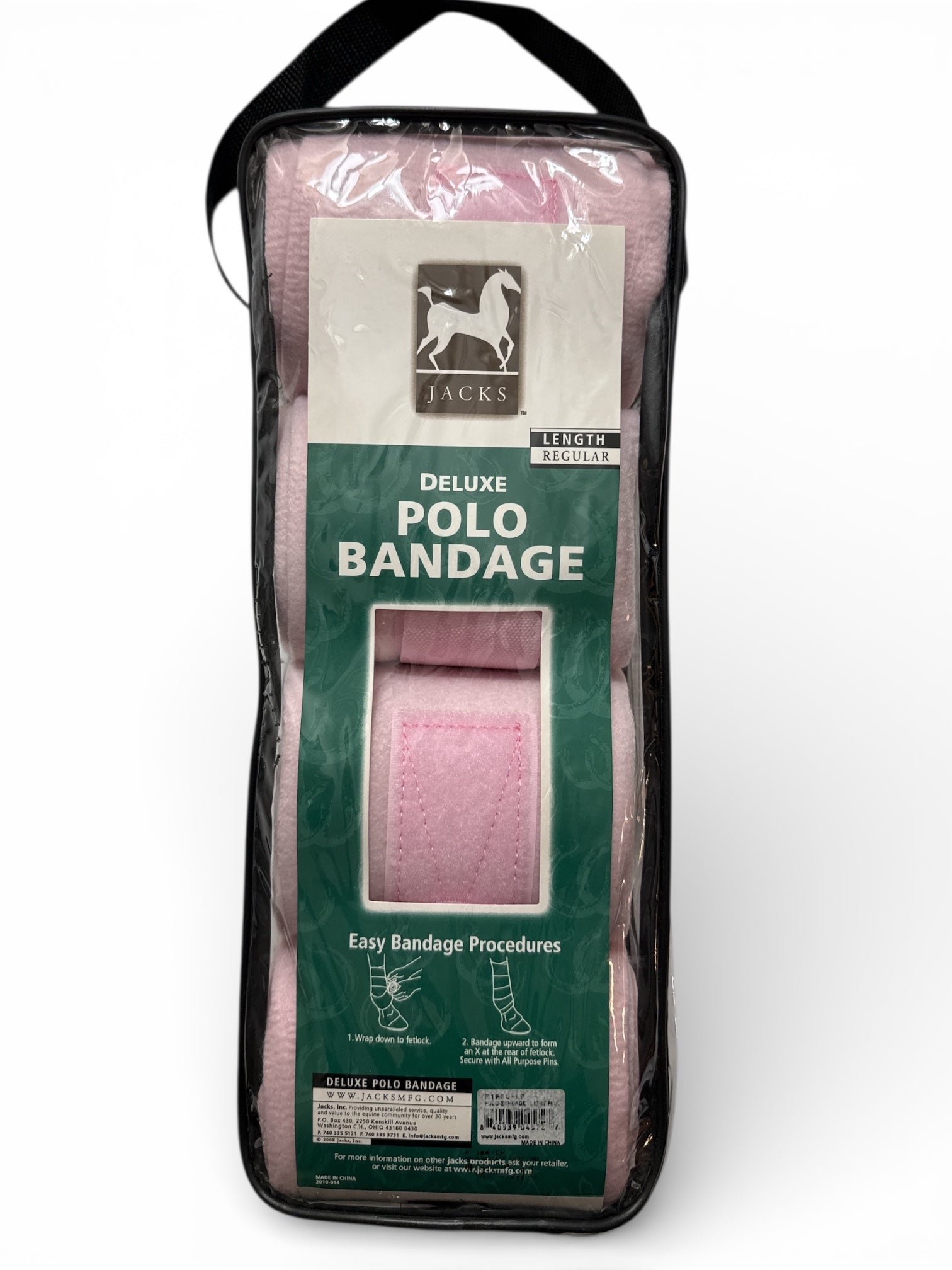 Jacks Deluxe Polo Wraps - Light Pink / Full Size Pack of 4  NEW