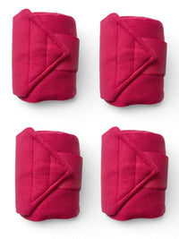 Ovation Professional Polo Wraps - Set of 4 / Fuchsia Pink / Horse Size   NEW