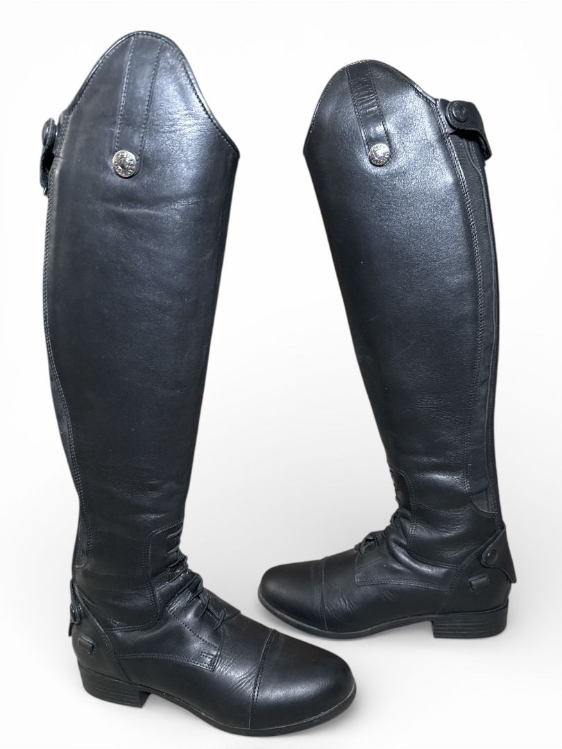 Dover Saddlery Madison Field Boots -  Black / Size 6.5 Slim Calf Short Height