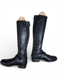 Dover Saddlery Madison Field Boots -  Black / Size 6.5 Slim Calf Short Height