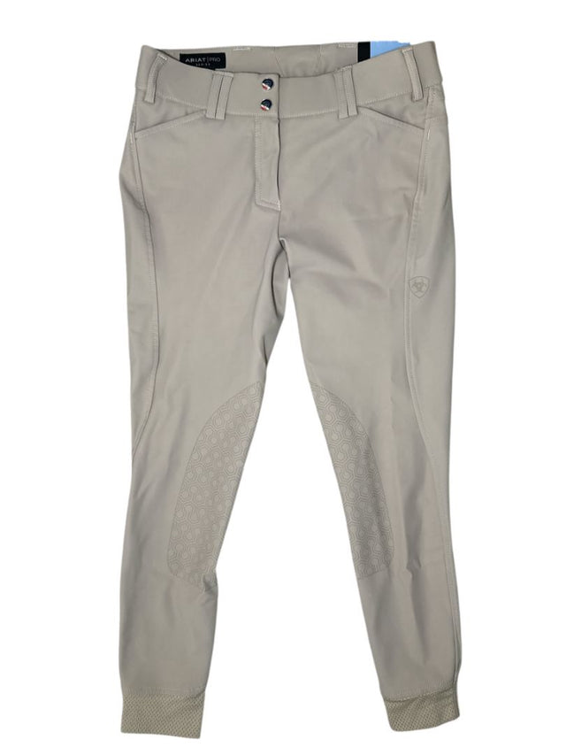 Ariat Tri Factor Grip Knee Patch Grip Breech - Tan / Size US 26 R   NEW