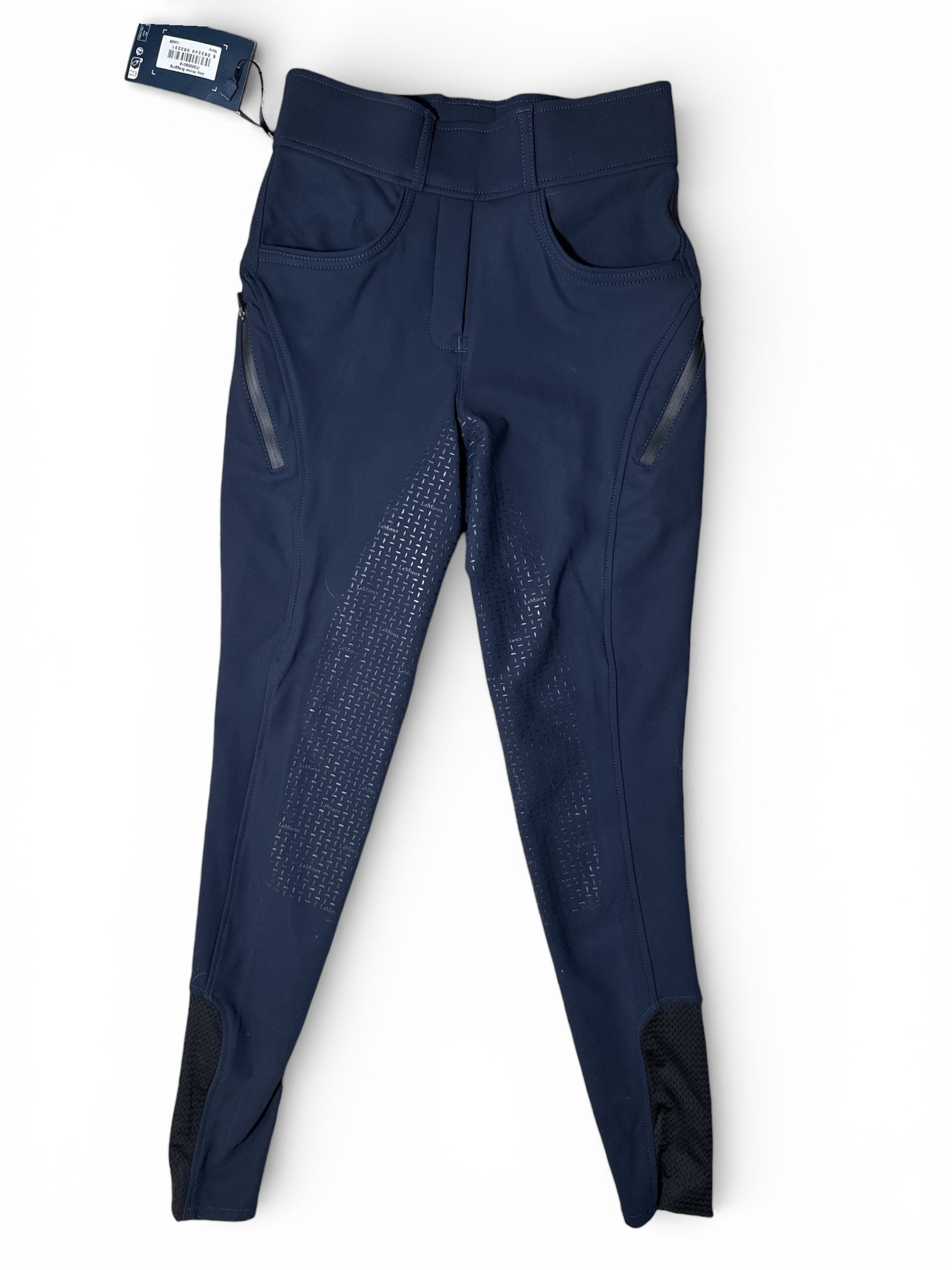 LeMieux Amy Winter "Bregging" Full Seat Grip Breeches -  Navy / Size UK 10 (US 6)  NEW