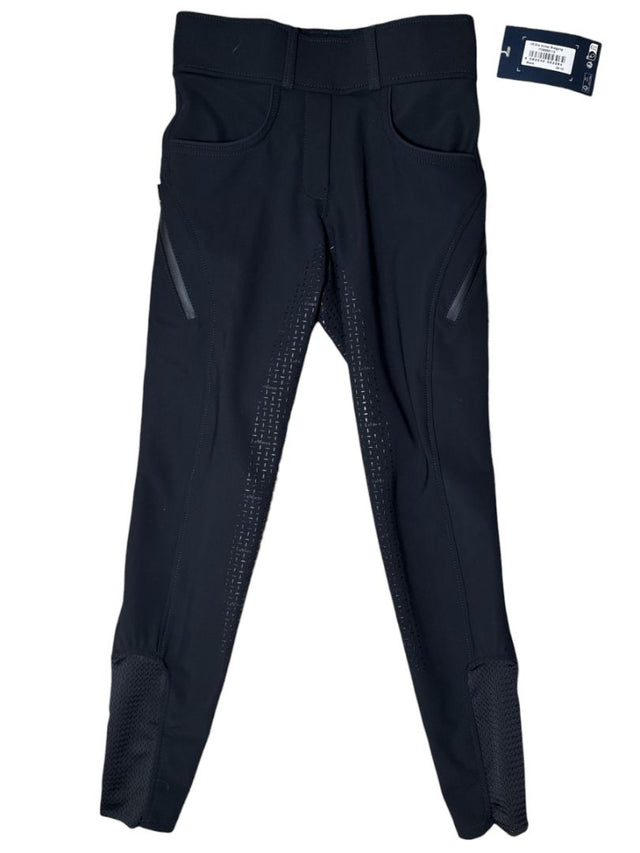 LeMieux Girls Ella Winter Leggings Full Seat Breeches -  Black Size 9/10  NEW