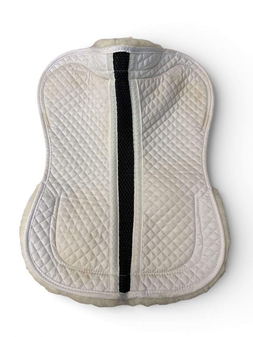 Thinline Trifecta Half Pad with Sheepskin Rolls - White / Size Large