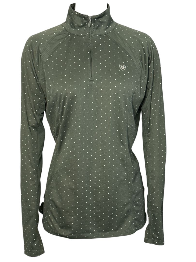 Ariat Women's Sunstopper 2.0 Top - Beetle Dot Green / Size Large