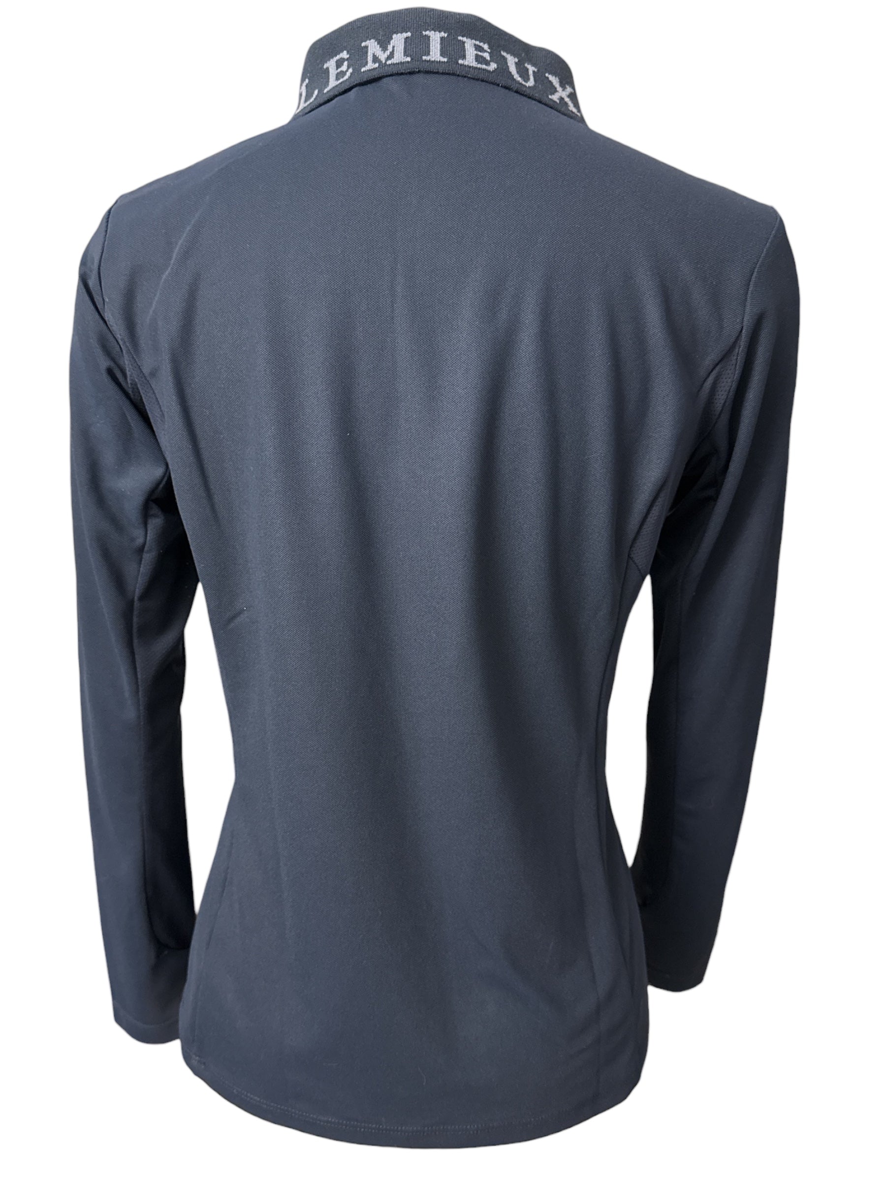 LeMieux Long Sleeve Sport Polo Shirt Navy / Size US 4 (EU 36 / UK 10) NEW