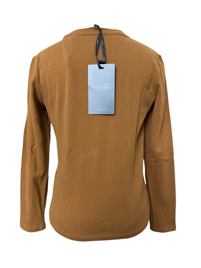 LeMieux Mini Kids Jessie Long Sleeve Top Ginger - Size 7/8 Youth   NEW