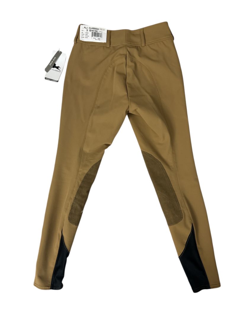 RJ Classics Anna Mid Rise Knee Patch Breech - Dijon / Size 24   NEW