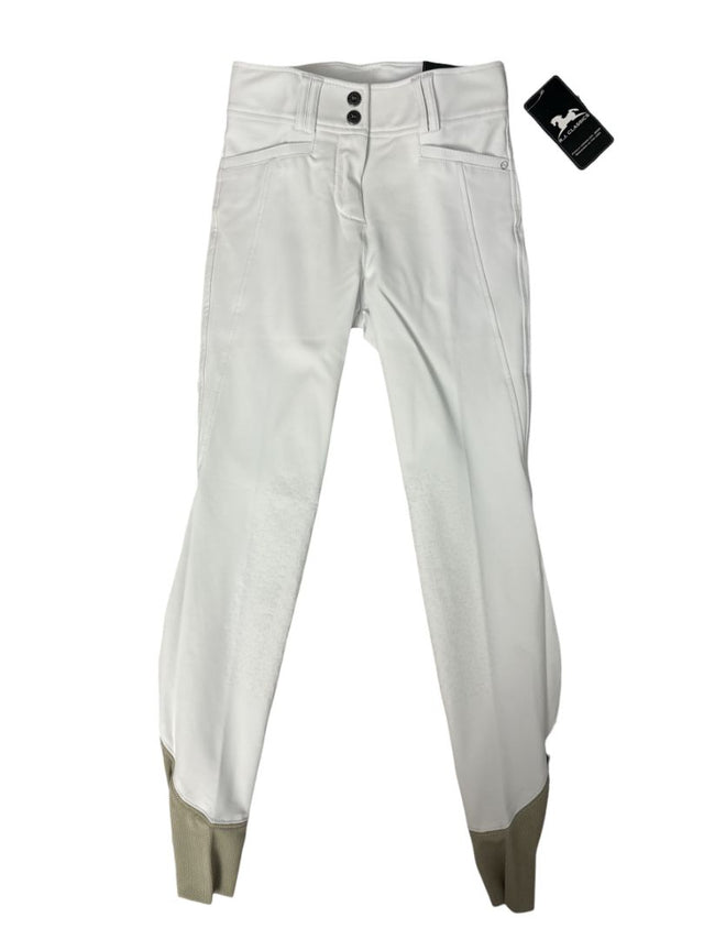 RJ Classics Hayden Silicone Knee Grip Breech - White / Size 22  NEW