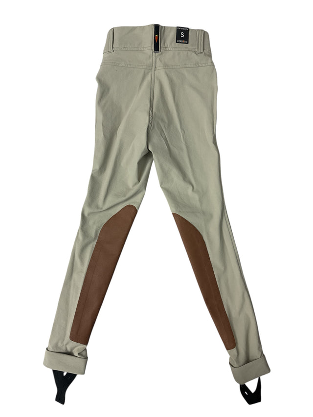 Kerrits Kids Crossover Extended Knee Patch Jodhpurs - Sand Tan / Size Small Youth   NEW