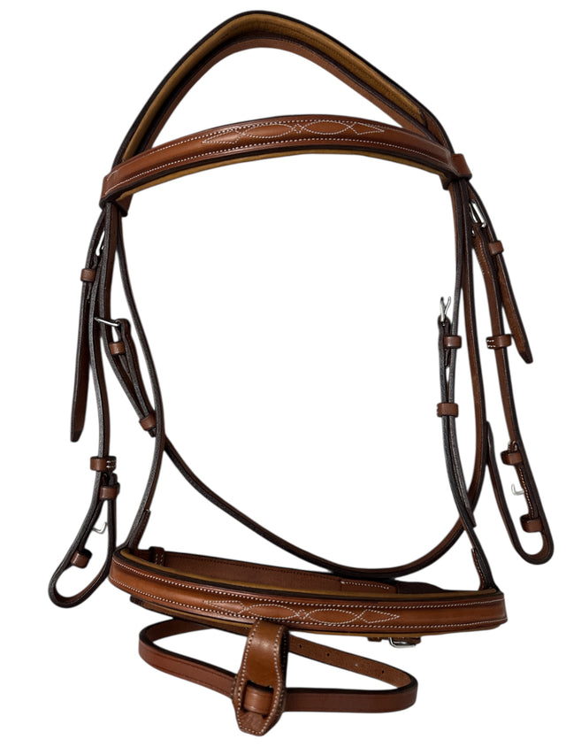 CWD Raised French Noseband Bridle with Fancy Stitching - Size 2 (Cob) NEW