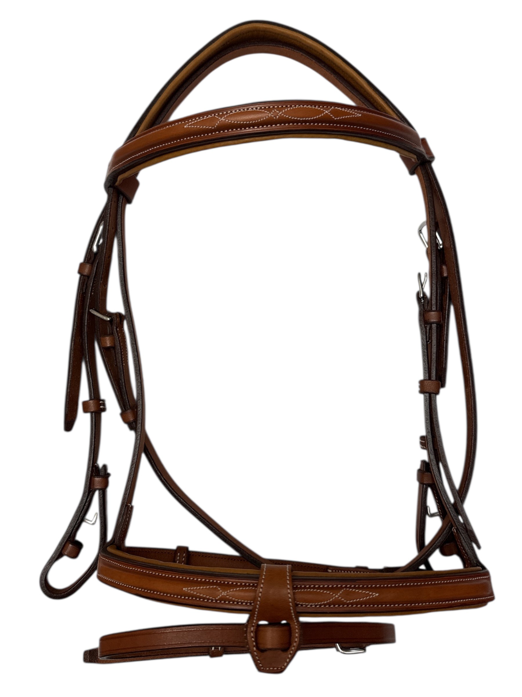 CWD Raised French Noseband Bridle with Fancy Stitching - Size 2 (Cob) NEW