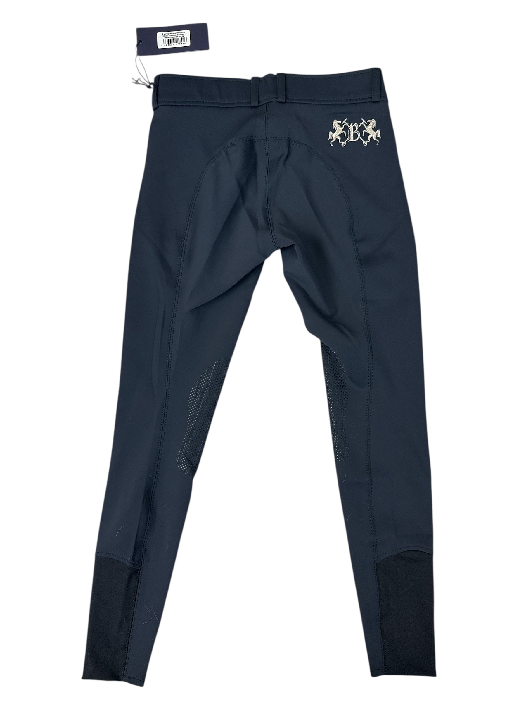 B Vertigo Meghan Silicone Knee Grip Breeches - Dark Navy / Size US 24 (EU 36)   NEW