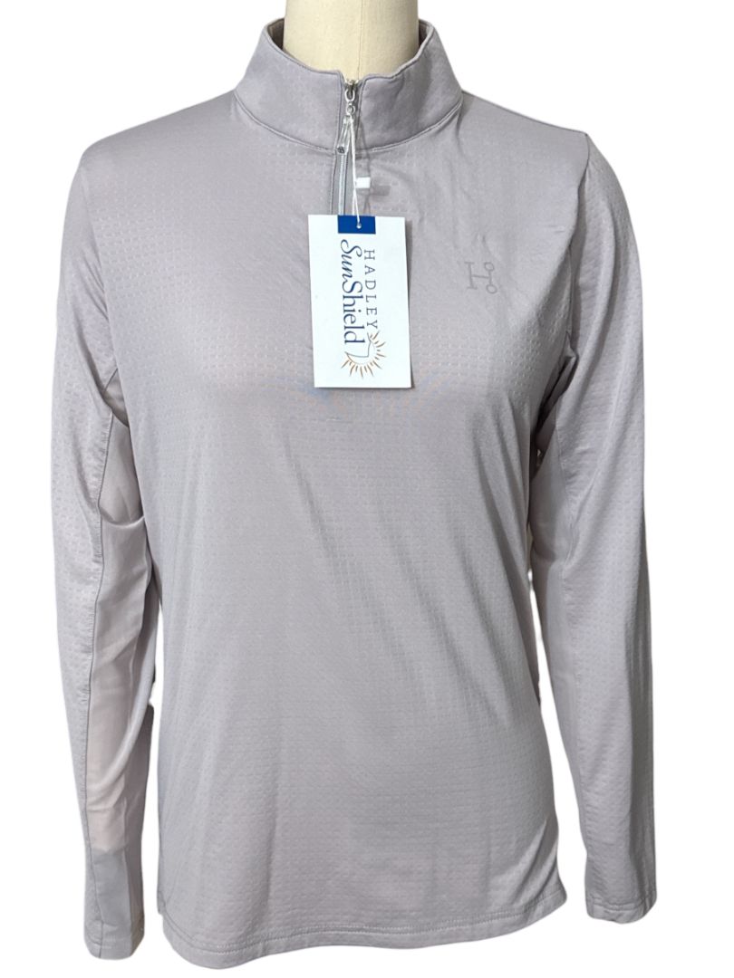 SmartPak Hadley SunShield Long Sleeve 1/4 Zip - Mineral Grey /  Size Large  NEW