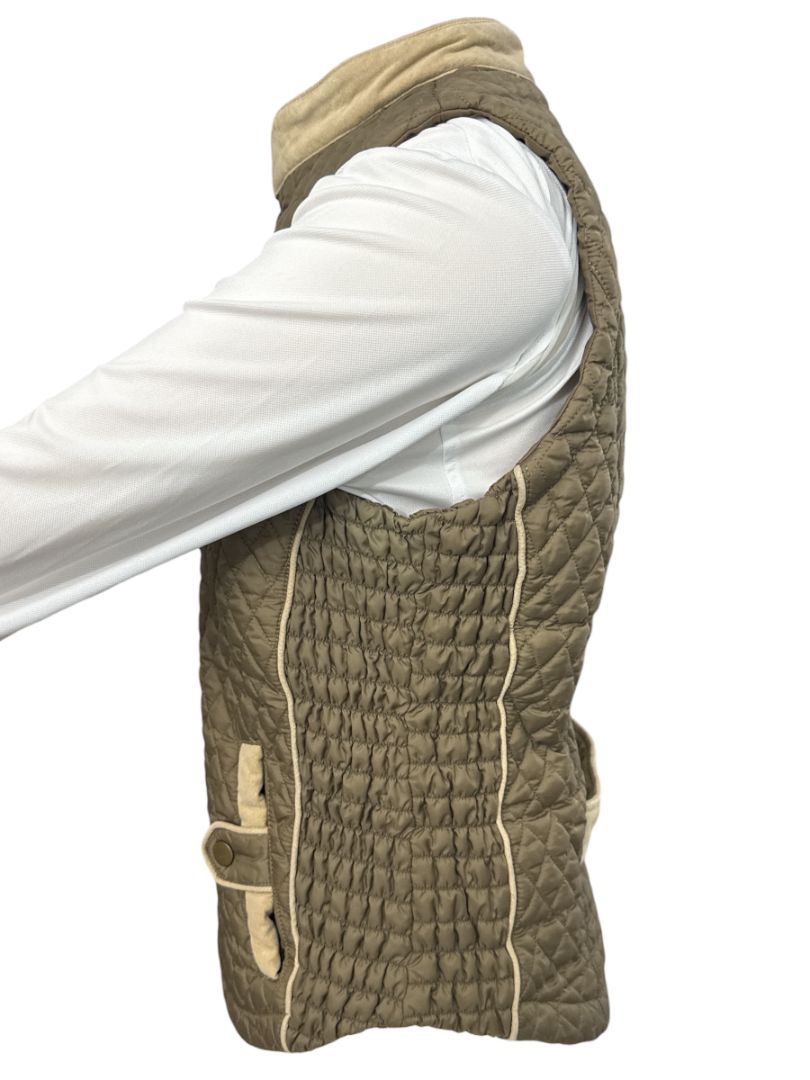 Goode Rider Quilted Vest - Champagne Tan / Size Large