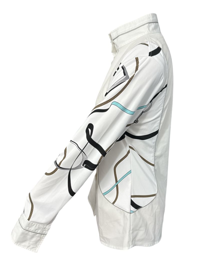 Arista Equestrian Long Sleeve Shirt - White / Size Large