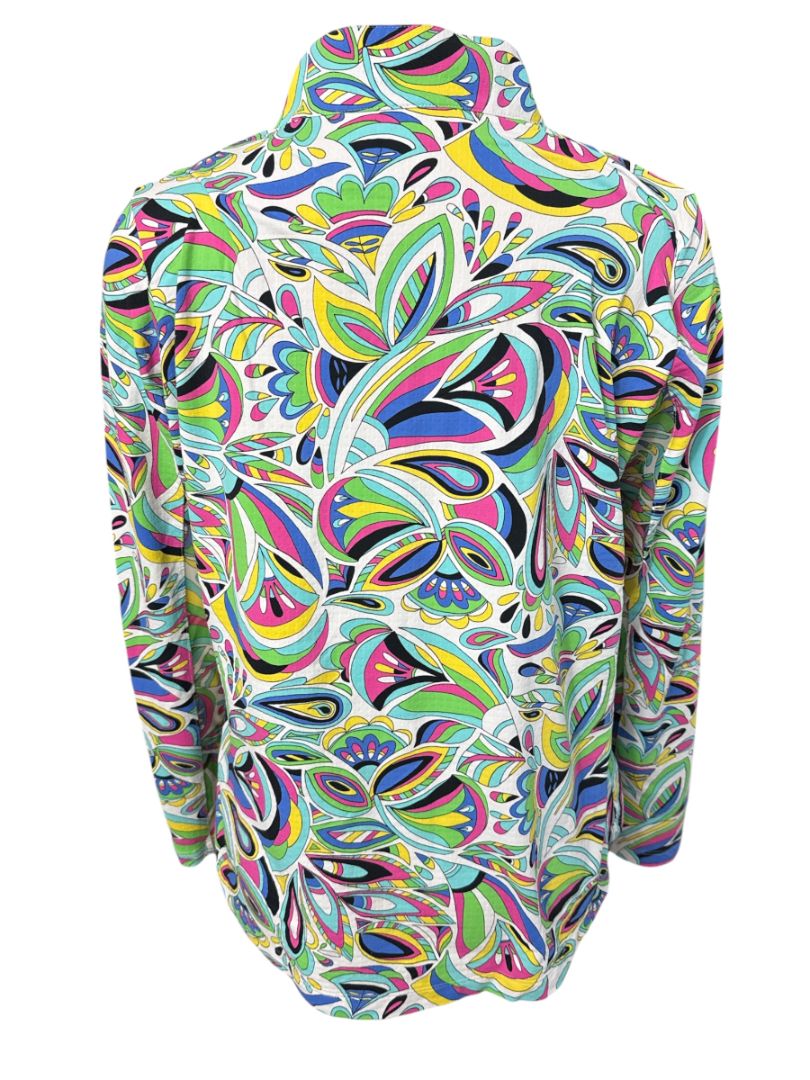IBKUL Women's Julia 1/4 Zip Sunshirt - Multi / Size Large