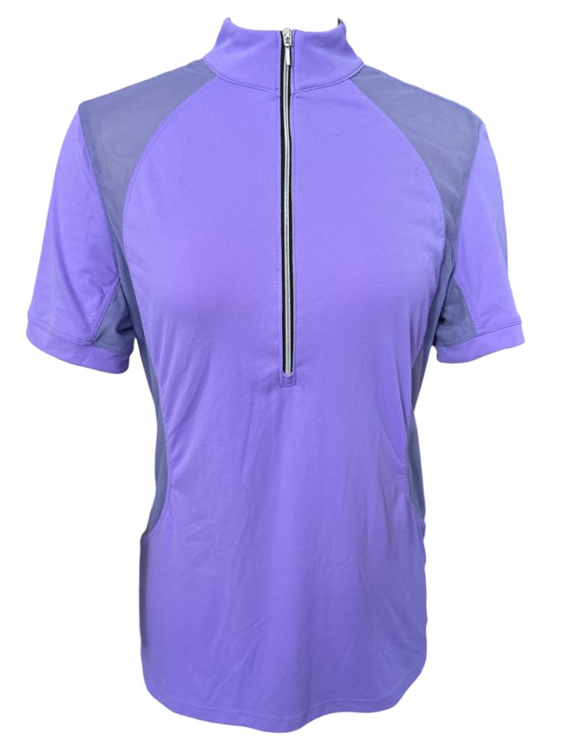 FITS Short Sleeve Mesh Sunshirt - Lavender Purple / Size Large