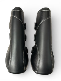 EquiFit D-Teq Front Boots - Black Ostrich / Size XL