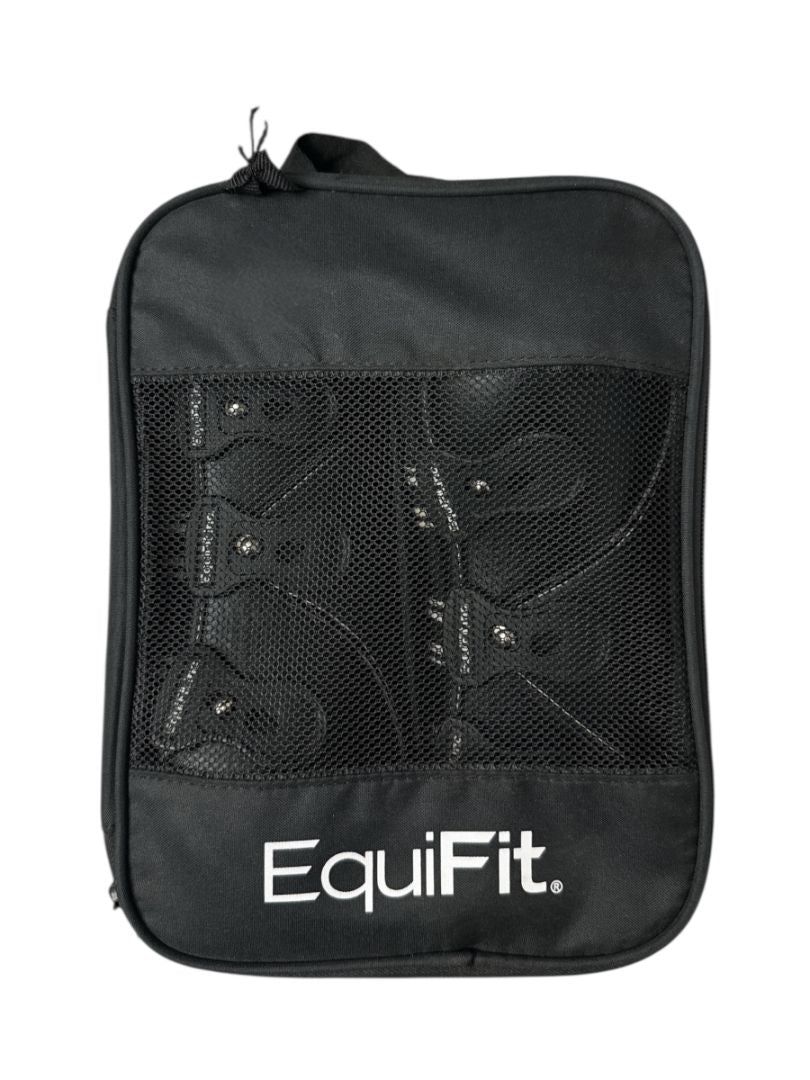 EquiFit D-Teq Front Boots - Black Ostrich / Size XL