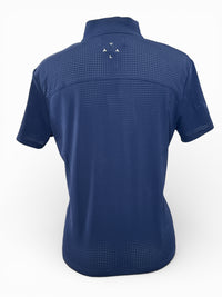 Vala Equestrian Navy Mesh Elsa Zip Neck Short Sleeve Training Top Medium NEW