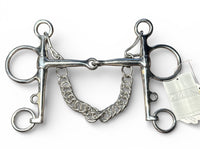 Partrade Metalab Solid Jointed Pelham Stainless Steel Bit 5 1/4"