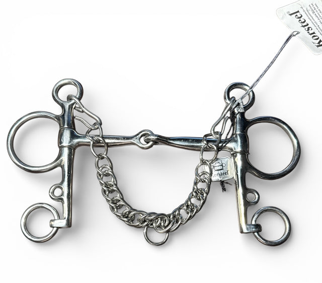 Korsteel Stainless Steel Tom Thumb Pelham Bit 5 1/2" Stainless Steel NEW