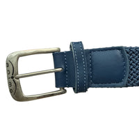 Animo Hartic Nylon Braided Woven Belt - Blue / Size 90