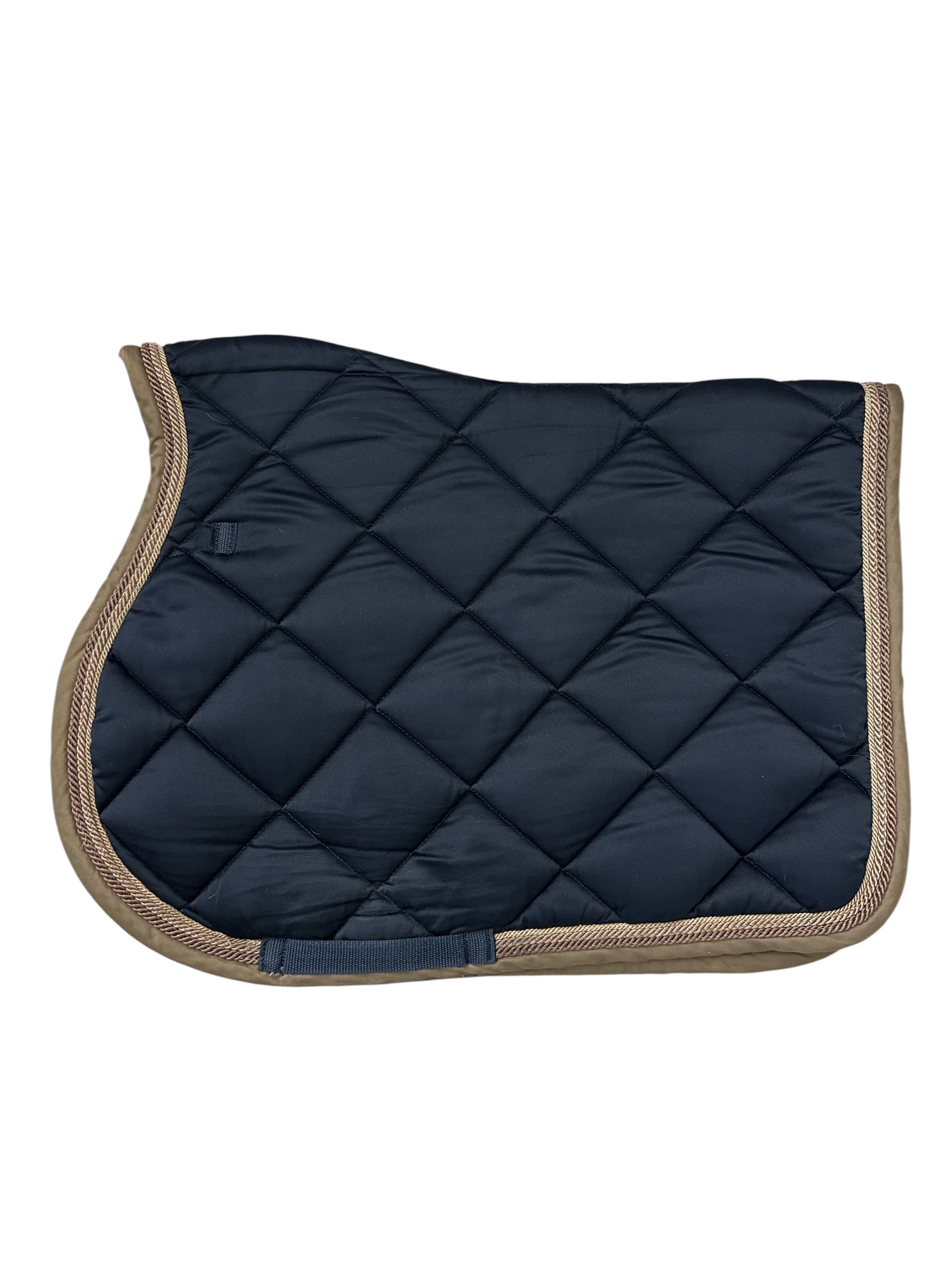 Lami-Cell Glossy All Purpose Saddle Pad - Navy / Taupe - Full Size