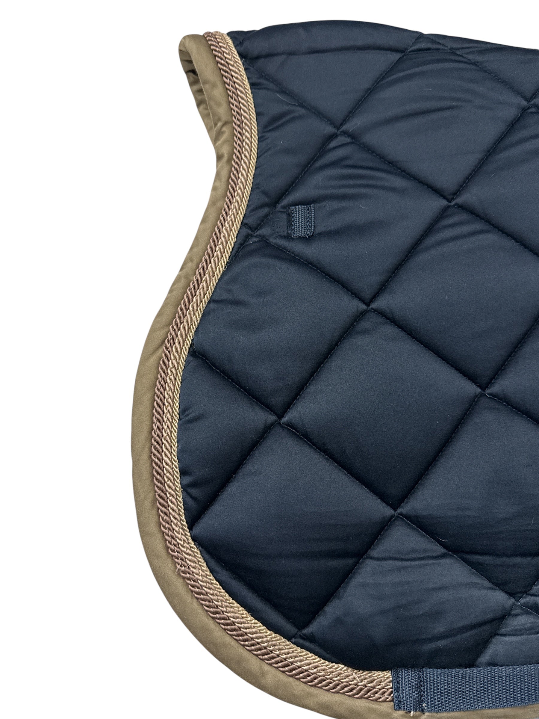 Lami-Cell Glossy All Purpose Saddle Pad - Navy / Taupe - Full Size