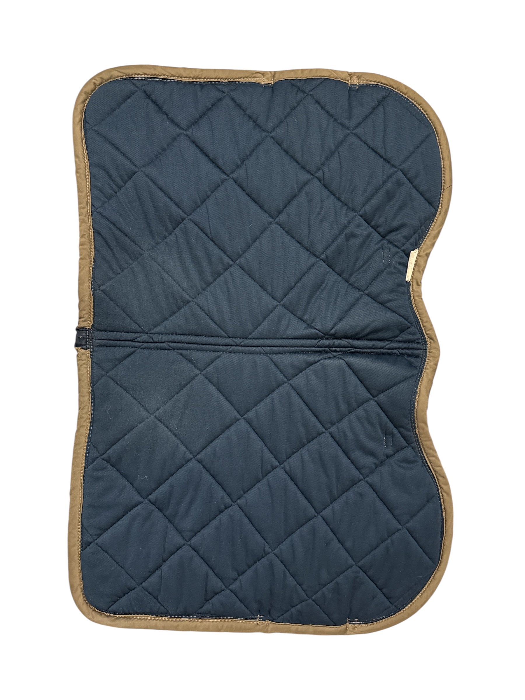 Lami-Cell Glossy All Purpose Saddle Pad - Navy / Taupe - Full Size