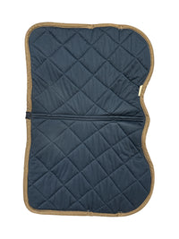 Lami-Cell Glossy All Purpose Saddle Pad - Navy / Taupe - Full Size