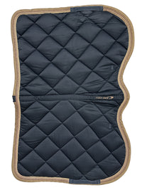 Lami-Cell Glossy All Purpose Saddle Pad - Navy / Taupe - Full Size